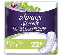 Always Discreet Incontinence Pads Light for Bladder Weakness, 22 Count (Pack of 22)