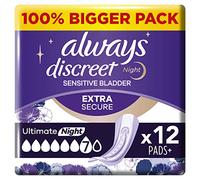 Always Discreet Ultimate Night Pads 12 Pack