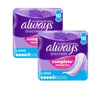 Always Discreet Incontinence Pads Women Long 10 Pads 10 Pad