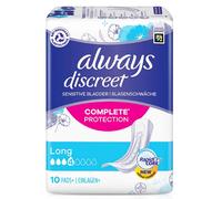 Always Discreet Incontinence Pads Women Long 10 Pads