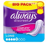 Always Discreet Incontinence Pads Women Long 20 Pads 20 Pad