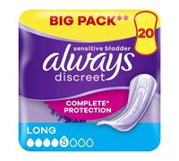 Always Discreet Incontinence Pads Women Long 40 High Absorbency Pads 24x2