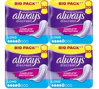 Always Discreet Incontinence Pads Women Long 20 Pads