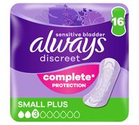 Always Discreet Sensitive Bladder Incontinence Pads Liners Small Plus Pack of 16