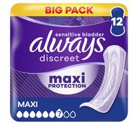 Always Discreet Incontinence Pads Women Ultimate Day 12 Count Extra