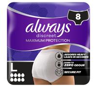 Always Discreet Incontinence Pants Maximum Protection for Sensitive Bladder Size L 8 Pants
