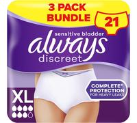 Always Discreet Incontinence Pants Women, Extra Large, Absorbency 6 - 21 Pack