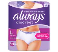 Always Discreet Incontinence Pants Women L 10 Pants