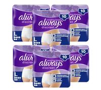 Always Discreet Incontinence Pants Women Large 10 Pants 10 Pant