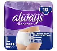 Always Discreet Incontinence Pants Women Large 10 Pants 10 Pant