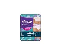 Always Discreet Incontinence Pants Women, Large, 20 Count (10x2) with OdourLock Odour Neutraliser, Dual LeakGuards, Multipack for Sensitive Bladder