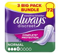 Always Discreet Incontinence Pants Women, Normal, 72 Moderate Absorbency Pads (6 x 12) Odour Lock, Saving Pack, for Sensitive Bladder