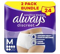 Always Discreet Pants Triple layer Incontinence Underwear Medium Pack of 12 M