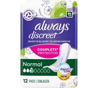 Always Discreet Incontinence, Sensitive Bladder, Complete Protection 12 Pads