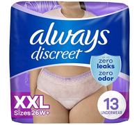Always Discreet, Incontinence Underwear for Women, Maximum, XXL, 13 Count