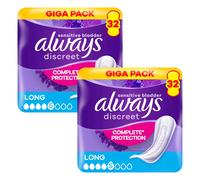 Always Discreet Long Pads Size 5 Duo Pack 2 x 32