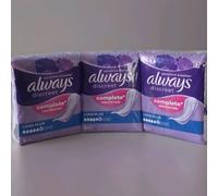 Always Discreet Long Plus Pads - 3 Packs Total 24 Pads Free