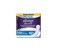 Always Discreet Long Plus Sanitary Towels for Incontinence and Bladder Control, x16