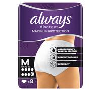 Always Discreet Maximum Protection Medium Pants 8s 8 Pants