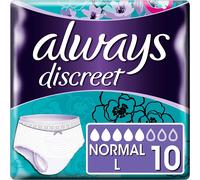 Always Discreet Normal Large 10 Low Rise Pants