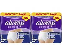 Always Discreet Pants Large 40 Pants (10ct X 4) (Pack of 2)