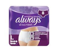 Always Discreet Underwear Incontinence Pants Large Plus 8-pack