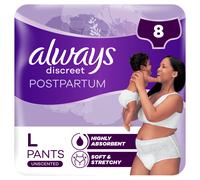 Always Discreet Post Partum Pants Large 8 Pack pack
