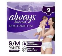 Always Discreet Postpartum and Adult Incontinence Pants Size M x 9