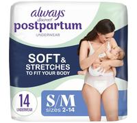 Always Discreet Postpartum and Adult Incontinence Underwear for Women, Size S/M, Maximum Protection, 14 CT