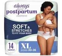 Always Discreet Postpartum and Adult Incontinence Underwear for Women, Size XL, Maximum Protection, 14 CT