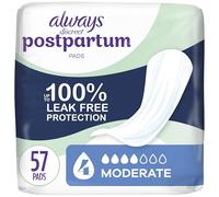 Always Discreet Postpartum Incontinence Pads, Moderate Absorbency, 57 Count