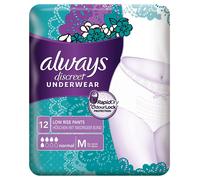 Always Discreet Sensitive Bladder Incontinence Pants Underwear Medium Pack of 12