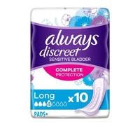 Always Discreet Sensitive Bladder Long Pads 10 Pack