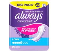 Always Discreet Incontinence Pads Women Long 20 Pads