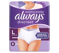 Always Discreet Underwear Incontinence Pants Plus Large 8pk