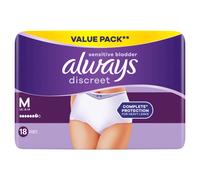 Always Discreet Heavy Adult Incontinence Pants Plus Medium 18CT CSx2
