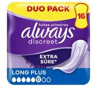 Always Discreet Women's Long Plus 16 Pads Extra Safe and Discreet