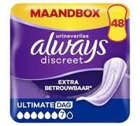 Always Discreet Women's Ultimate Day 48 Pads Extra Safe and Discreet
