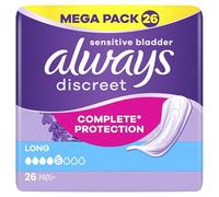 Always Discreet Women's Urinary Incontinence Pads Long 26 Towels