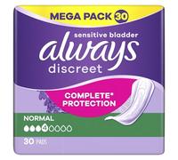 Always Discreet Women's Urinary Incontinence Pads Normal 30 Pads Full Protection*. Incredible Discretion