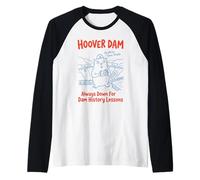 Always Down for Dam History Lessons Class Group Photo Pun Raglan Baseball Tee