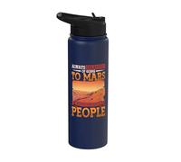 Always Dreaming of Going to Mars Space Science Astronaut Stainless Steel Insulated Water Bottle