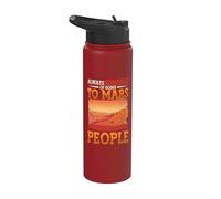 Always Dreaming of Going to Mars Space Science Astronaut Stainless Steel Insulated Water Bottle