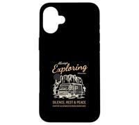 Always Exploring Silence Rest Peace (Camper Nature Graphic) Case for iPhone 16 Plus