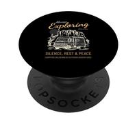 Always Exploring Silence Rest Peace (Camper Nature Graphic) PopSockets Adhesive PopGrip