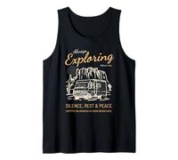 Always Exploring Silence Rest Peace (Camper Nature Graphic) Tank Top