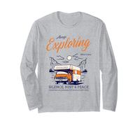 Always Exploring Silence Rest Peace (Nature Camping Graphic) Long Sleeve T-Shirt