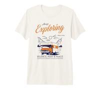 Always Exploring Silence Rest Peace (Nature Camping Graphic) Premium T-Shirt