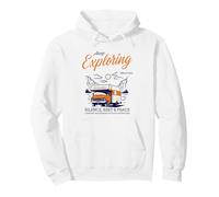 Always Exploring Silence Rest Peace (Nature Camping Graphic) Pullover Hoodie