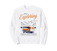 Always Exploring Silence Rest Peace (Nature Camping Graphic) Sweatshirt